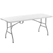MESA PLEGABLE BLANCA RECTANGULAR 180x74cm 75805