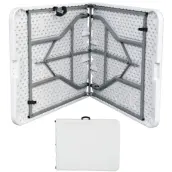 MESA PLEGABLE BLANCA RECTANGULAR 180x74cm 75805