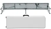 BANCO PLEGABLE BLANCO 180x30cm 4,2cm 75806