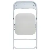 SILLA ACERO PLEGABLE ACOLCHADA BLANCA 78x46cm 75884-76917