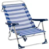 SILLA PLAYA RECLINABLE ALUMINIO FIBRELINE 606-ALF ALCO