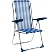 SILLA PLAYA ALTA RECLINABLE ALUMINIO FIBRELINE 367-ALF ALCO