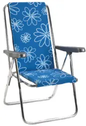 SILLON ALTO ACOLCHADO RECLINABLE ALUMINIO 365-AL ALCO