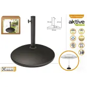 BASE PARASOL SOMBRILLA CEMENTO 45x33cm 15kg 53897 AKTIVE
