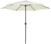 PARASOL SOMBRILLA ALUMINIO 3mt BEIGE CON MANIVELA 53872