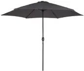 PARASOL SOMBRILLA ALUMINIO 3mt GRIS CON MANIVELA 53873