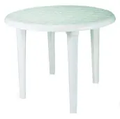MESA RESINA REDONDA 90cm BLANCA 4024 PLASMIR