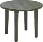 MESA RESINA REDONDA 90cm VERDE 4024V PLASMIR