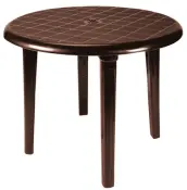 MESA RESINA REDONDA 90cm WENGUE 42544 PLASMIR