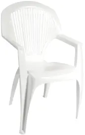 SILLON RESINA BLANCO RESPALDO ALTO 8301 PLASMIR