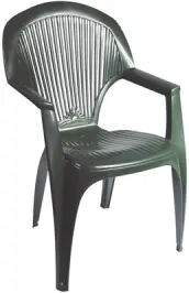 SILLON RESINA VERDE RESPALDO ALTO 8301V PLASMIR