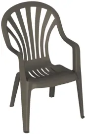 SILLON RESINA WENGUE RESPALDO ALTO 8102W PLASMIR