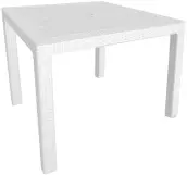 MESA FIBRA RATAN BLANCA 80x80x72cm  4098-01 PLASMIR