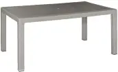 MESA FIBRA RATAN TAUPE 150x90x72cm 4099-02 PLASMIR