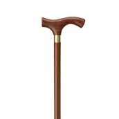 BASTON MULETA PUÑO PLASTICO MADERA OSCURA