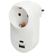 CLAVIJA LADRON 2 TOMAS USB C + A 103000031 GSC