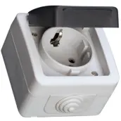 BASE ESTANCA SCHUKO GRIS IP54 001200256 GSC