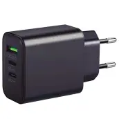 CARGADOR RAPIDO 5v/3A 40w 3 USB: 1xQC3.0 + 2xTipo C QUALCOMM 105515006 GSC