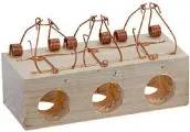 RATONERA MADERA 3 AGUJEROS PEQUEÑO 28mm