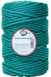 ROLLO 100mt CUERDA PLASTICO 5mm VERDE 72007-B