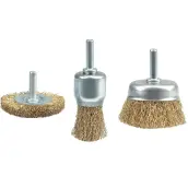 JUEGO 3 CEPILLOS ALAMBRE VASO PLANO-VASO-COPA 06989 VOREL