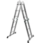 ESCALERA ALUMINIO/ACERO MULTIPOSICIONES 4x3 17704 VOREL
