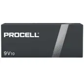 CAJA 10 PILAS 9V 6LR61 ALKALINA INDUSTRIAL DURACELL PROCELL