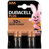 BLISTER 4 PILAS LR03 AAA ALKALINA DURACELL PLUS