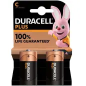 BLISTER 2 PILAS LR14 C ALKALINA DURACELL PLUS