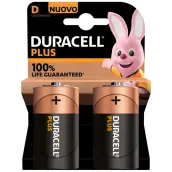 BLISTER 2 PILAS LR20 D ALKALINA DURACELL PLUS