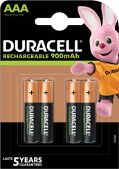 BLISTER 4 PILAS LR03 AAA RECARGABLES 900mAh DURACELL PLUS