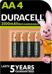 BLISTER 4 PILAS LR06 AA RECARGABLES 2500mAh DURACELL PLUS