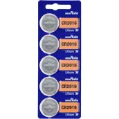 BLISTER 5 PILA BOTON LITIO CR-2016 3V SONY MURATA