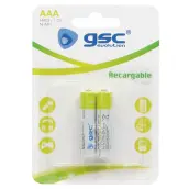 BLISTER 2 PILAS RECARGABLES LR03 AAA Ni/MH 800mAh GSC
