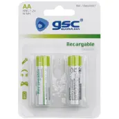 BLISTER 2 PILAS RECARGABLES LR06 AA Ni/MH 2300mAh GSC