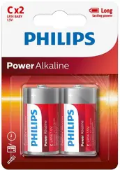 BLISTER 2 PILAS LR14 C 2BP POWER ALKALINE PHILIPS