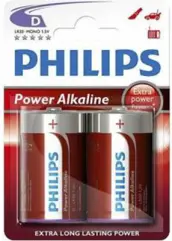 BLISTER 2 PILAS LR20 D 2BP POWER ALKALINE PHILIPS