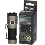 LINTERNA ALUMINIO 3 LED COB 12w 7cm RECARGA USB 201825016 GSC