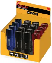 EXPOSITOR 16 LINTERNA 9 LED COMPACTA PILAS INCLUIDAS 30413894 KODAK