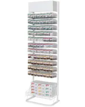 EXPOSITOR VACIO BLISTER 88 GANCHOS SUELO 191x60x35cm