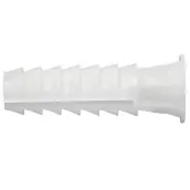 BLISTER 25 TACO BLANCO PLASTICO ESTRIADO 5mm