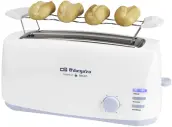 TOSTADOR PAN 2 REBANADAS LARGA 1.400w TO-4500 ORBEGOZO