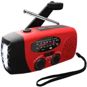 KIT EMERGENCIA RADIO-LINTERNA-POWERBANK 6000mAh-CARGADOR DINAMO Y SOLAR