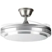 VENTILADOR TECHO CROMO 4 ASPAS PLEGABLES 105cm 30w MOTOR DC CP-159105 ORBEGOZO