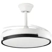VENTILADOR TECHO NEGRO 4 ASPAS PLEGABLES 105cm 30w MOTOR DC CP-162105 ORBEGOZO