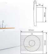 EXTRACTOR ASEOS BAÑOS 100mm 15w 100m3/h CON SENSOR DE MOVIMIENTO 400030000 GSC