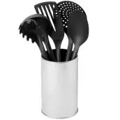 JUEGO 5 UTILES COCINA NYLON CON SOPORTE 11284 KINVARA