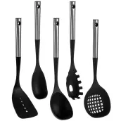JUEGO 5 UTILES COCINA NYLON MANGO ACERO 55453 KINVARA