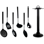 JUEGO 7 UTILES COCINA NYLON MANGO ACERO 79624 KINVARA