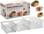 JUEGO 3 BANDEJAS TRANSP. ORGANIZADORAS FRIGO 72706 KINVARA